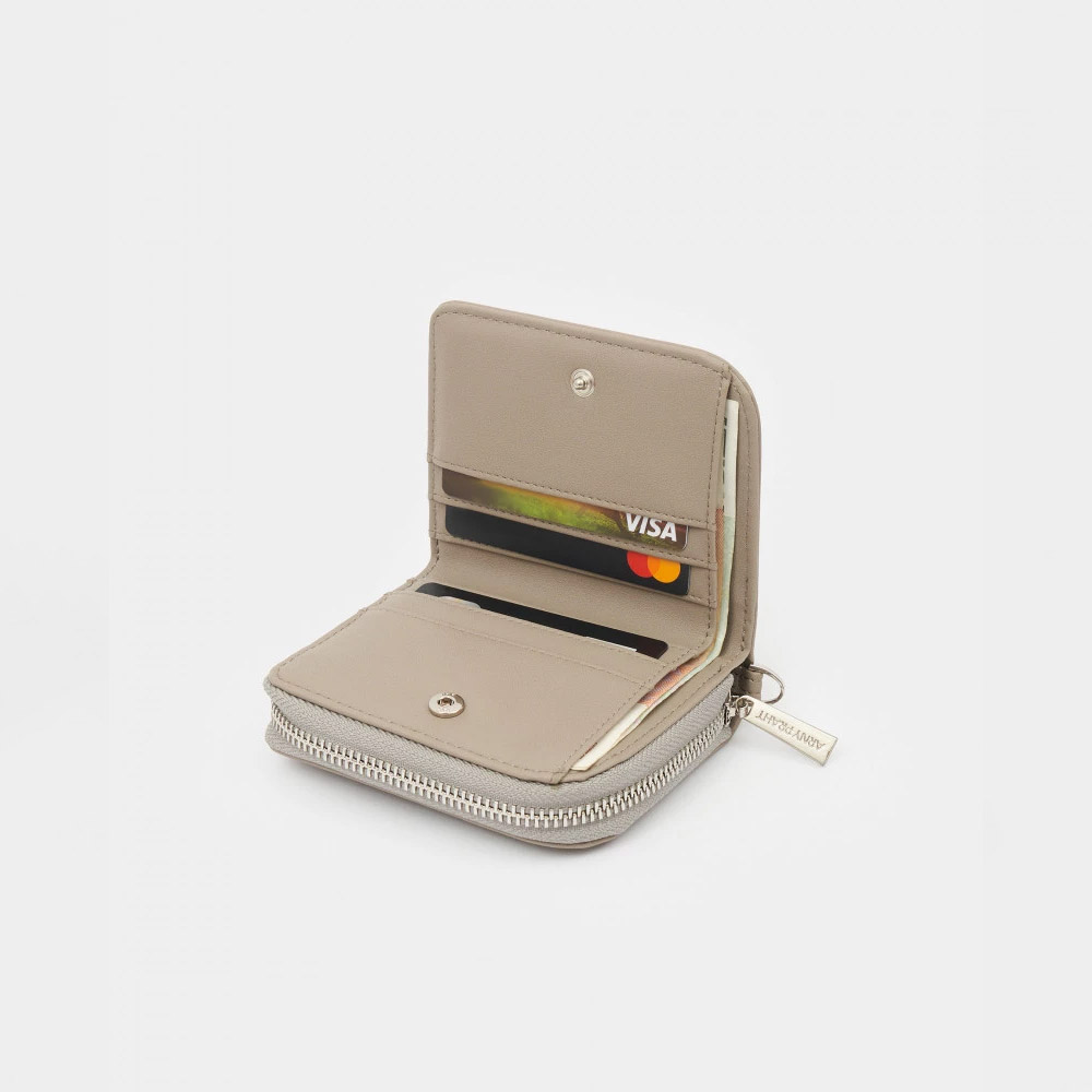 Небольшой складной кошелек для купюр, карт и монет Multi в пепельном цвете | ARNY PRAHT 