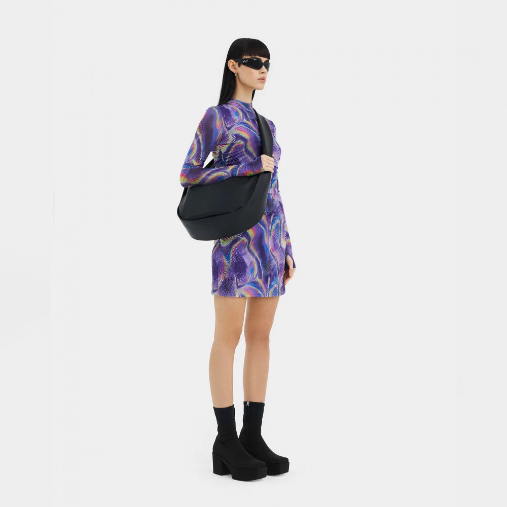 Мягкая сумка-шоппер Post в черном цвете  | ARNY PRAHT 