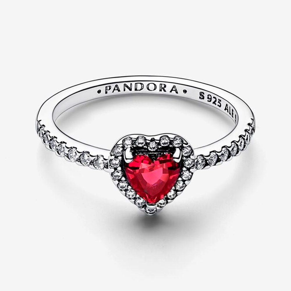 Кольцо Pandora «Возвышенное красное сердце»  | PANDORA 