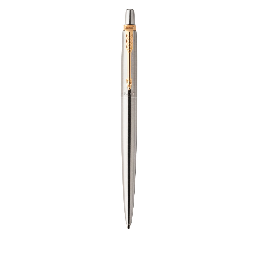 Подарочный набор: Ежедневник серый и Шариковая ручка Parker Jotter Essential, St. Steel GT  PR50B-GRY33Set | PARKER 
