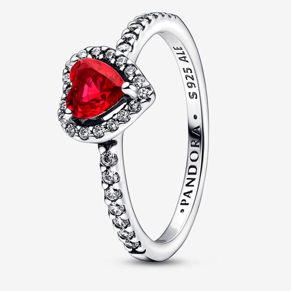 Кольцо Pandora «Возвышенное красное сердце»  | PANDORA 