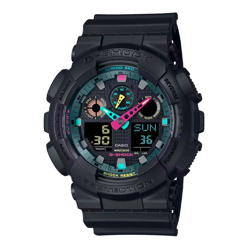 Японские наручные часы мужские Casio G-SHOCK  GA-100MF-1A с хронографом