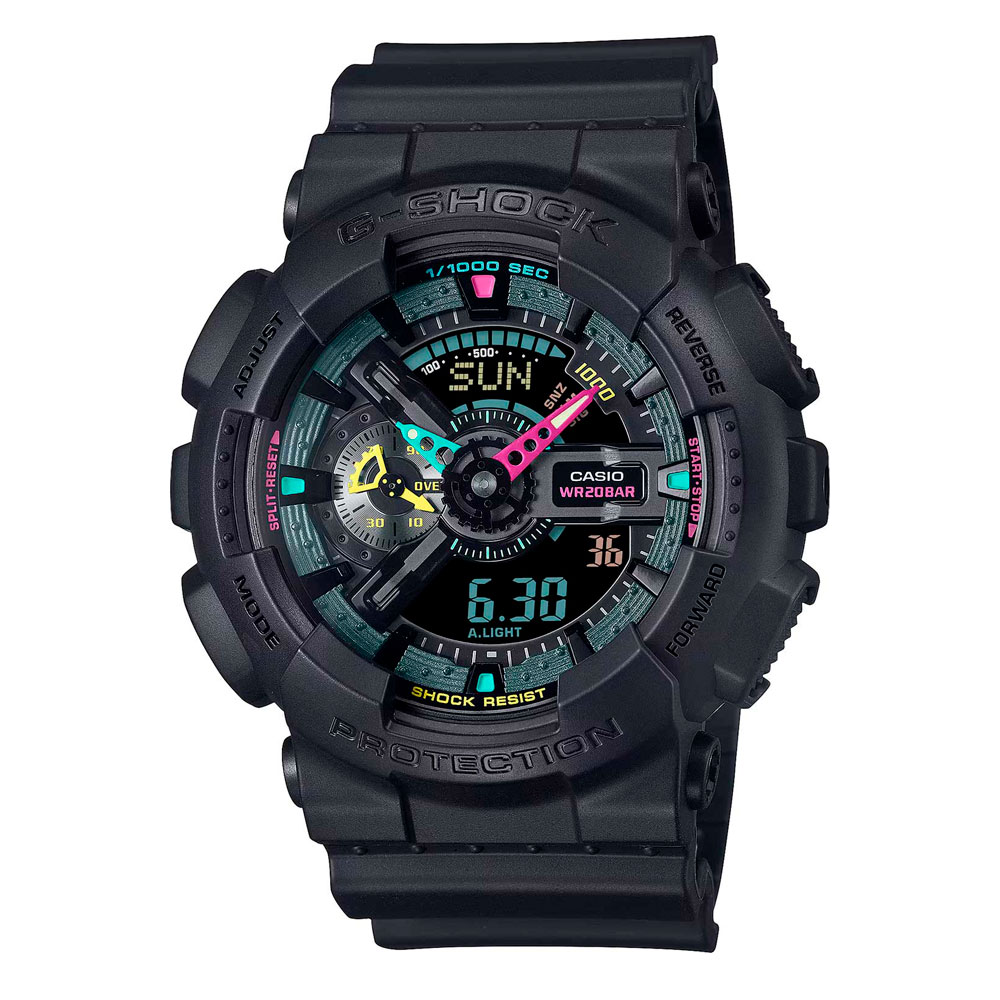 Японские наручные часы мужские Casio G-SHOCK GA-110MF-1A с хронографом