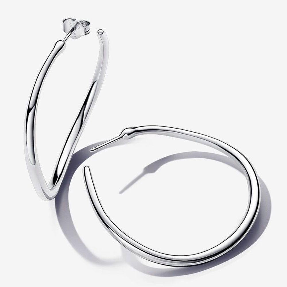 Серьги Pandora Organically Shaped 42 mm Open Hoop Earrings