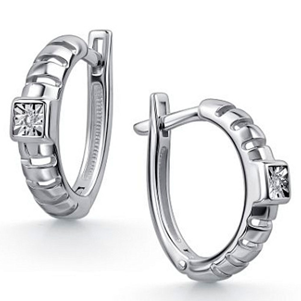 Серьги Алькор из серебра c бриллиантами 02-4734/000Б-00