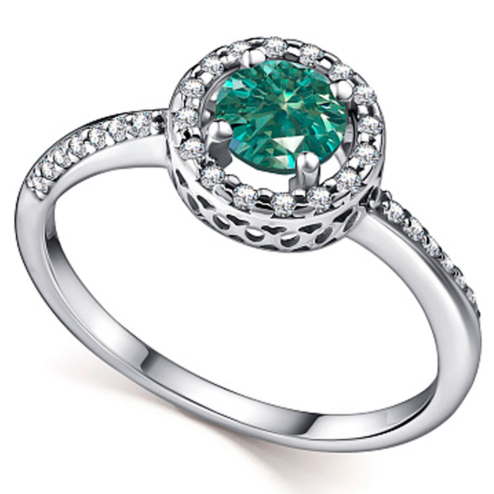 Кольцо Алькор из серебра с фианитами и муассанитом 01-5192/002М-00