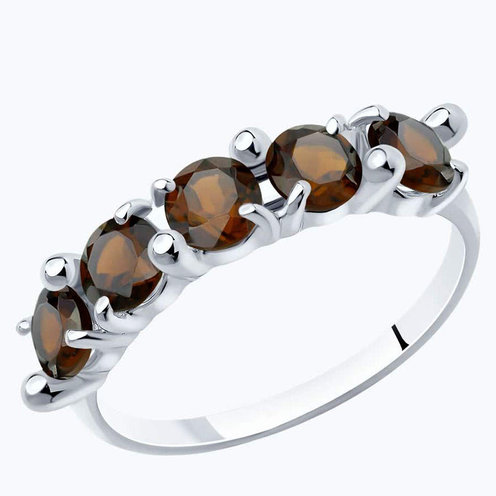 Кольцо Diamant из серебра с раухтопазами 94-310-00346-4