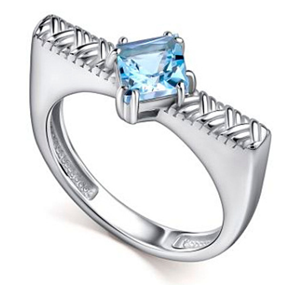 Кольцо Алькор из серебра с топазом 01-5517/00ТБ-00