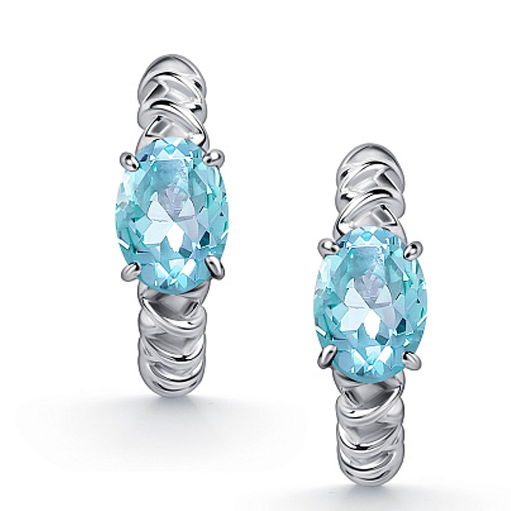 Серьги Алькор из серебра с топазом 02-5516/00ТБ-00
