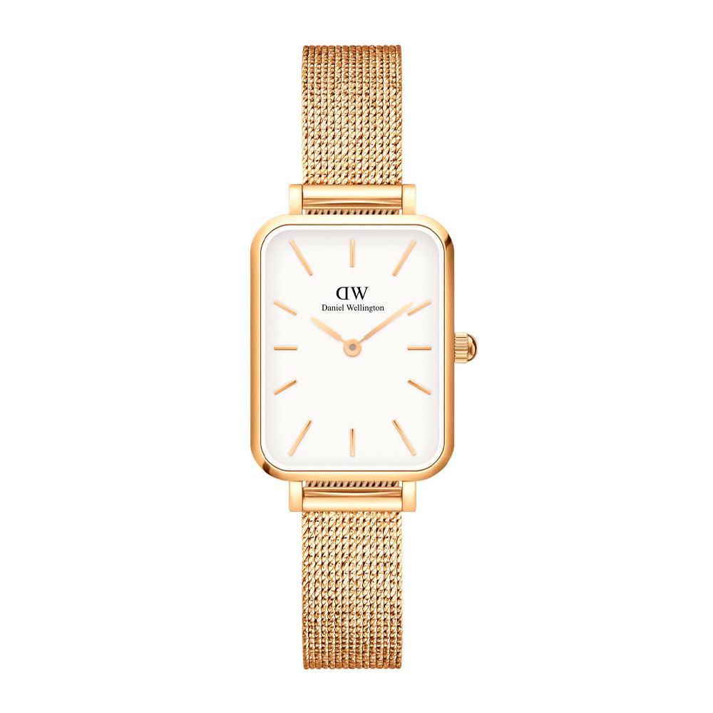 Часы женские Daniel Wellington Quadro 20X26 Pressed Evergold G White DW00100556