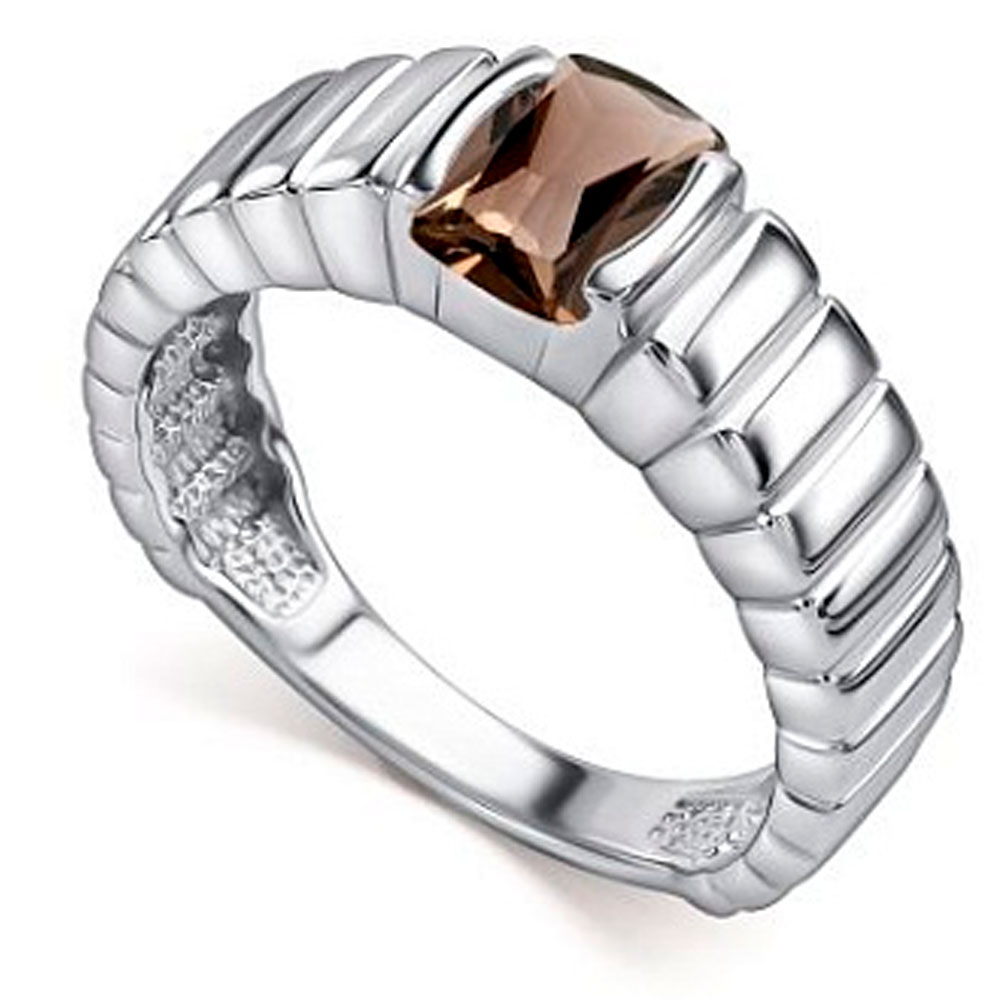 Кольцо Алькор из серебра с раухтопаз 01-5354/00РТ-00