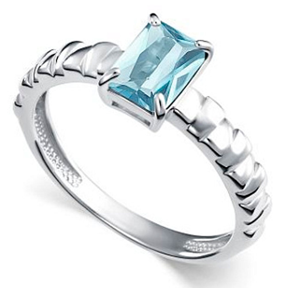 Кольцо Алькор из серебра с топазом 01-5695/00ТБ-00