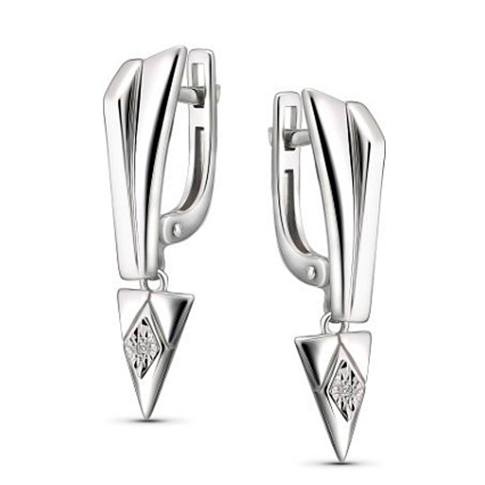 Серьги Алькор из серебра с бриллиантами 02-5745/000Б-00
