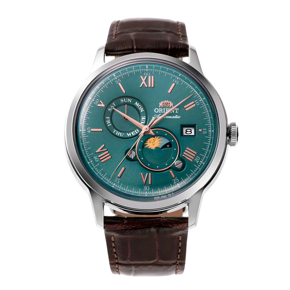 Часы мужские механические ORIENT Sun & Moon RA-AK0805E