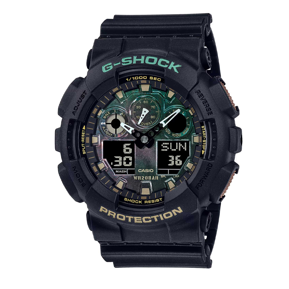 Японские часы мужские Casio G-SHOCK GA-100RC-1A с хронографом