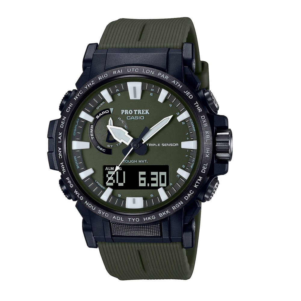 Японские наручные часы мужские Casio Pro Trek PRW-61Y-3E с хронографом