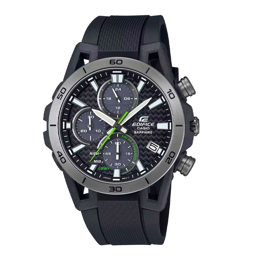 Японские часы мужские CASIO Edifice EFS-S640PB-1A с хронографом, карбон