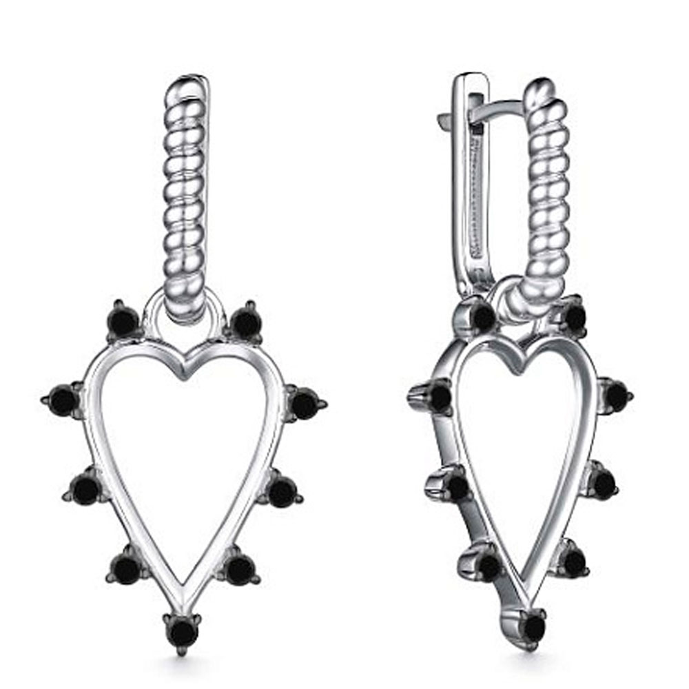 Серьги Алькор из серебра с фианитами 02-3966/0КЦ1-17